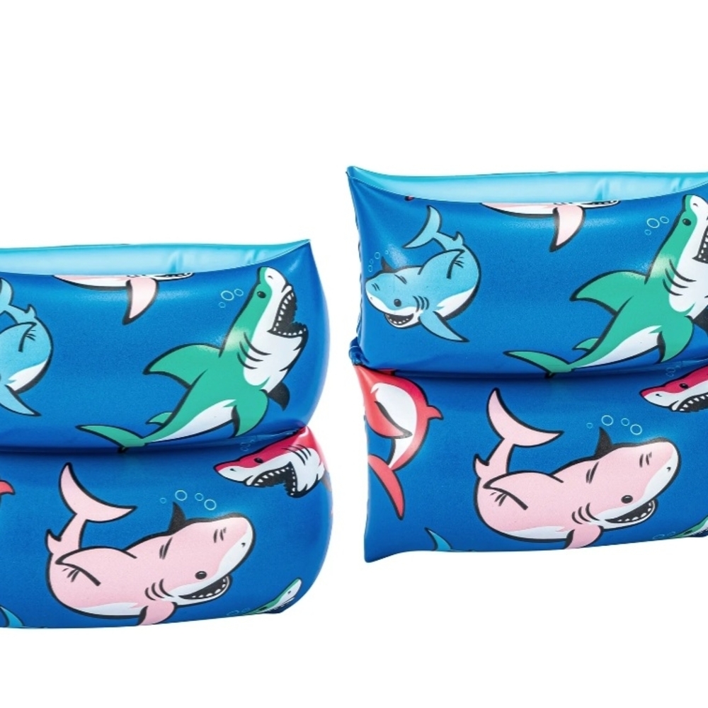 Shark Splash Kids Arm Floaties - Blue and Pink